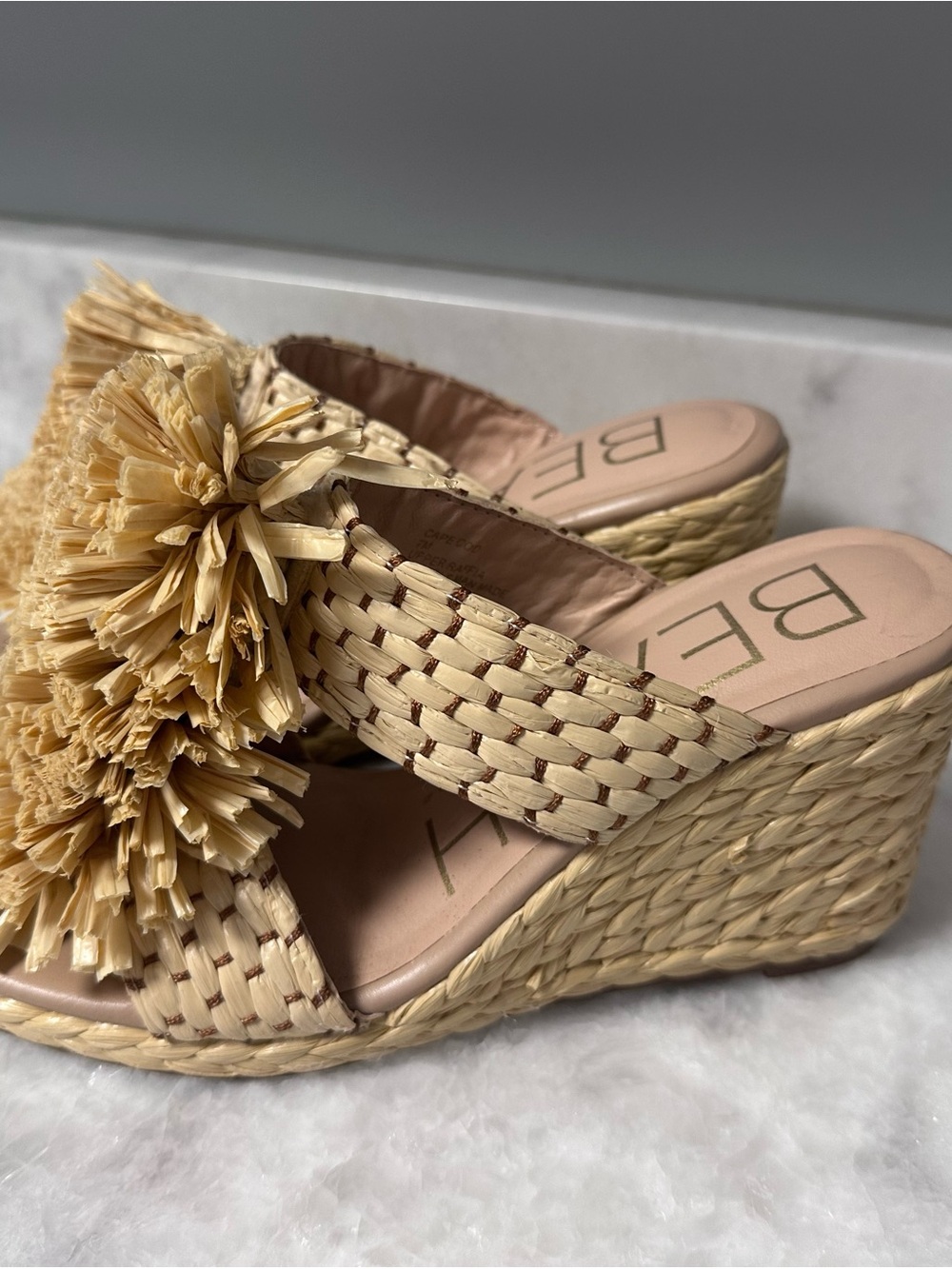 Beach by Matisse size 7 Natural Raffia Slide Sandals - Beige - Picture 3 of 12